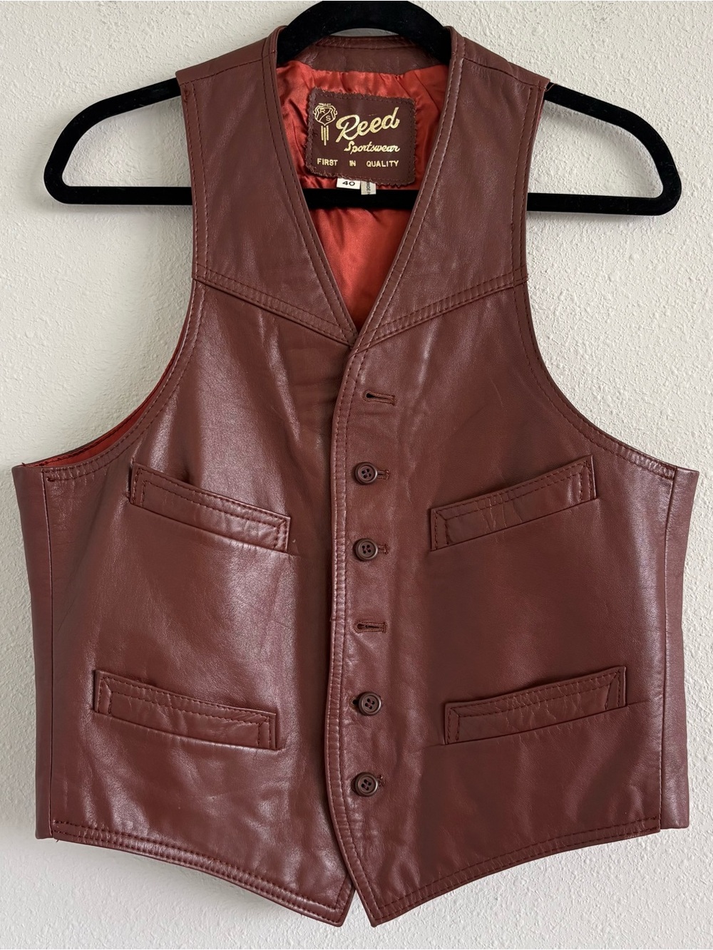 Reed Sportswear Vintage 1970s vest